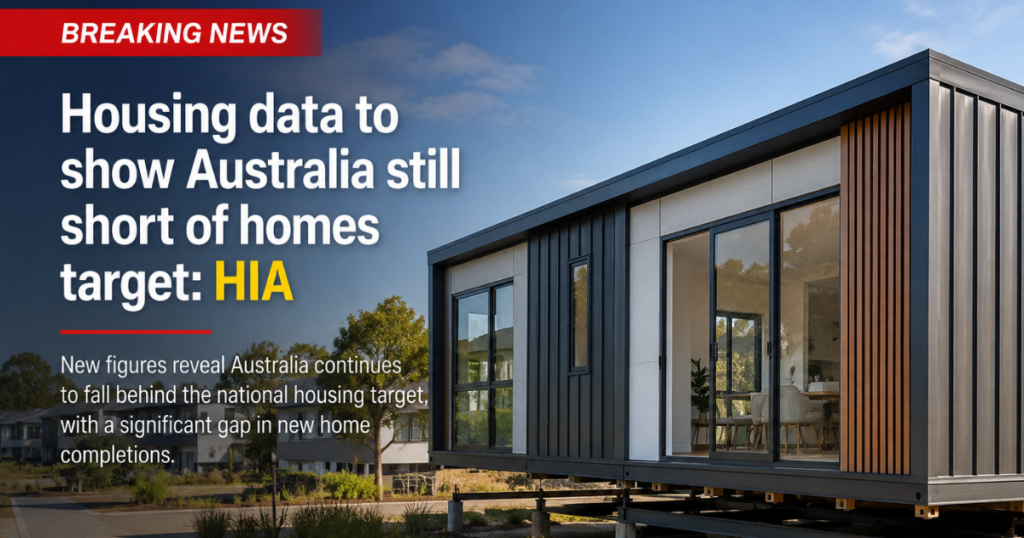 Housing Data to Show Australia Still Short of Homes Target